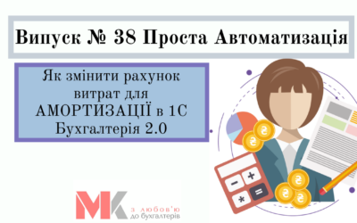 Як змінити рахунок витрат для Амортизації в 1С Бух. 2.0